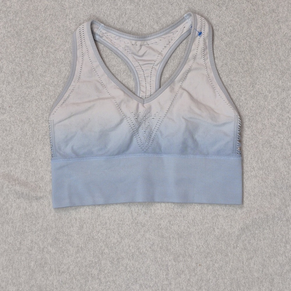 PINK SPORT Women Sports Bra XL Blue Wireless Racerback Pullover